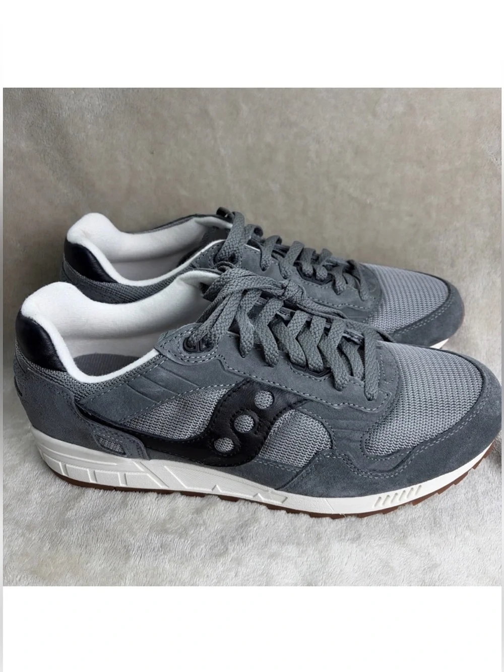 Saucony Shadow 5000 Gray/Black Size 10.5 Sneakers Retro-Style Walking S70665-71
